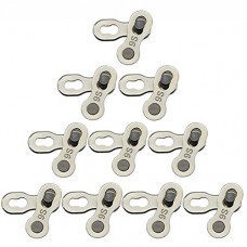 JooFn Bike Chain Link Silver Missing Chain Connectors Link for 6/7/8/9/10 Speed Chain Master Link as Outdoor Spares 10 Pair - B076FLLM5J